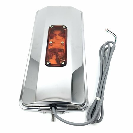 Retrac 7in x 16in Stainless Rounded Angle-Back Heated & Lighted West Coast Mirror Head 601288